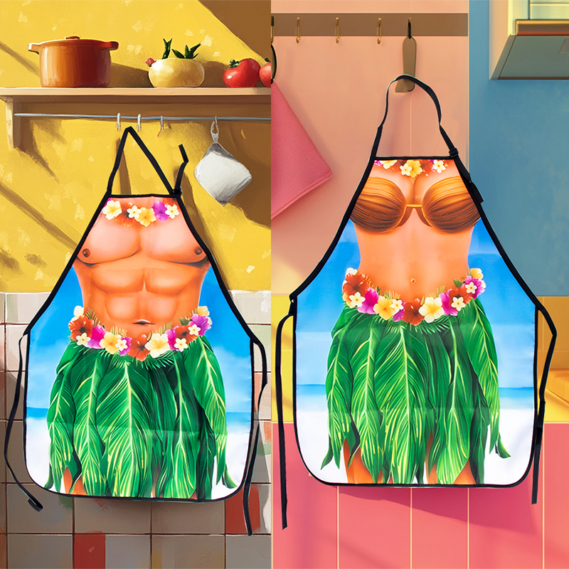 Home Cooking Meals - New Summer Party Apron Hawaiian Party