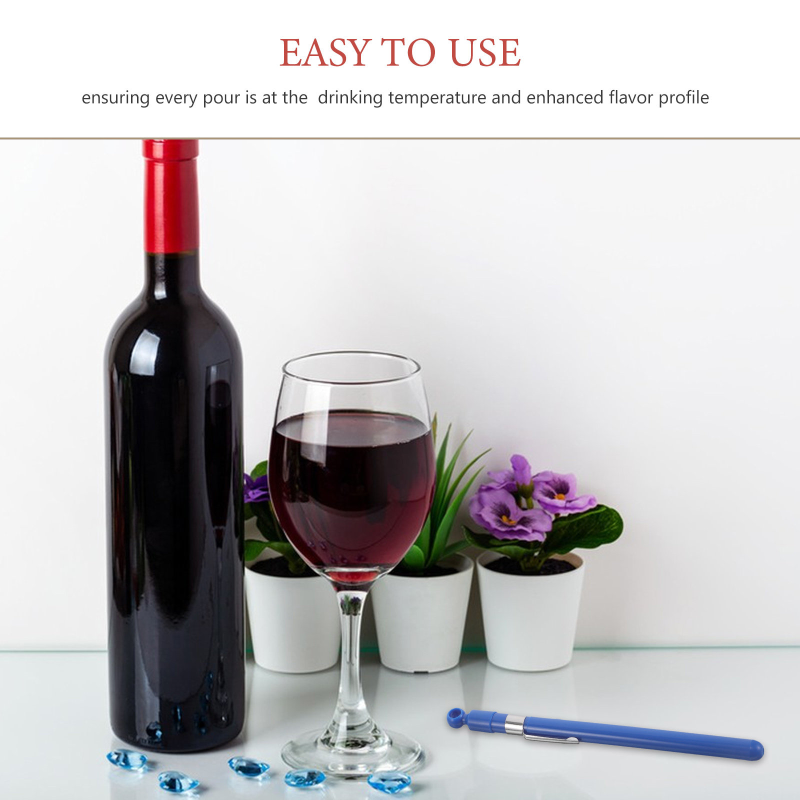 Glass Wine Thermometer Easy Re - مراجعة Home Cooking Meals وسعره