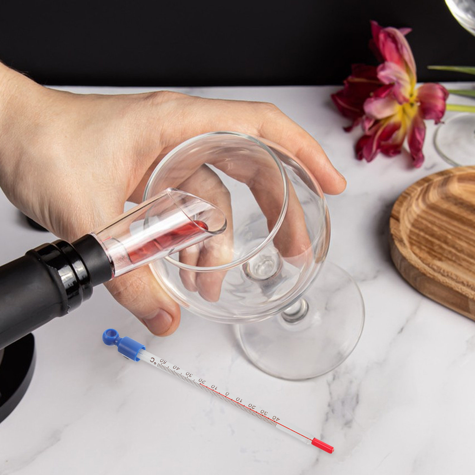 Glass Wine Thermometer Easy Re - مراجعة Home Cooking Meals وسعره
