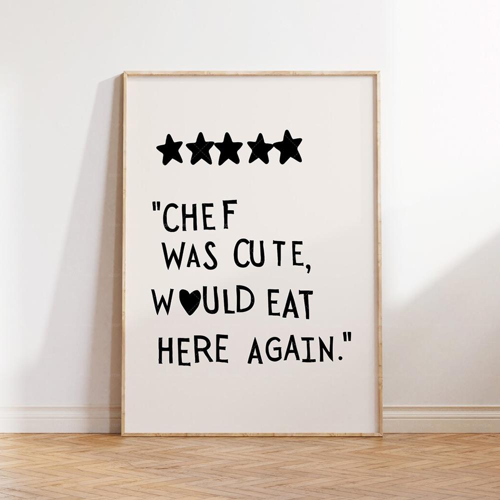 Minimalist Heart Black Chef Mo - مراجعة Home Cooking Quotes وسعره