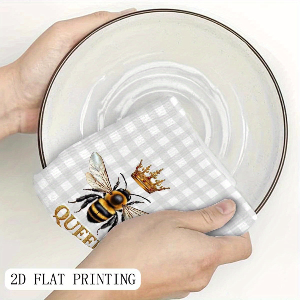 2Pcs, Plaid Queen Bee Garden K - مراجعة Home Cooking Queen وسعره
