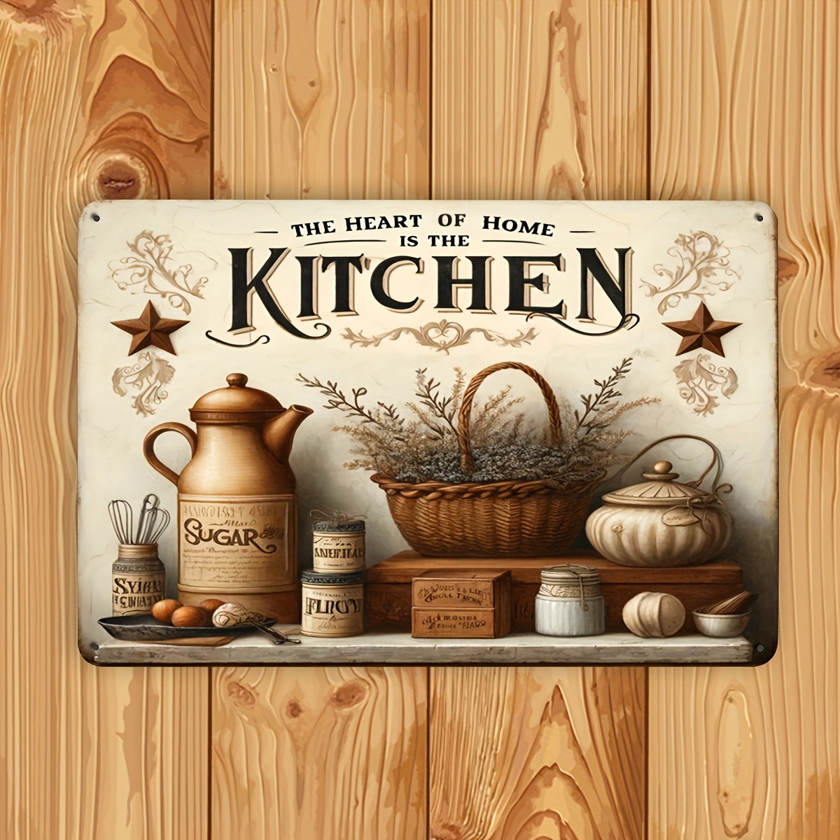（2D Tin painting）Vintage Kitch - مراجعة Home Cooking Quotes وسعره