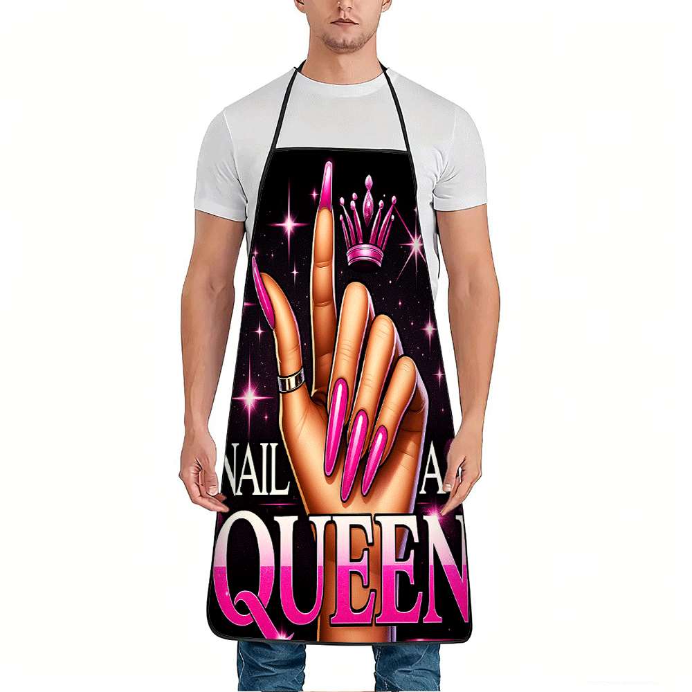 1 Trendy Nail Art-Themed Apron - مراجعة Home Cooking Queen وسعره