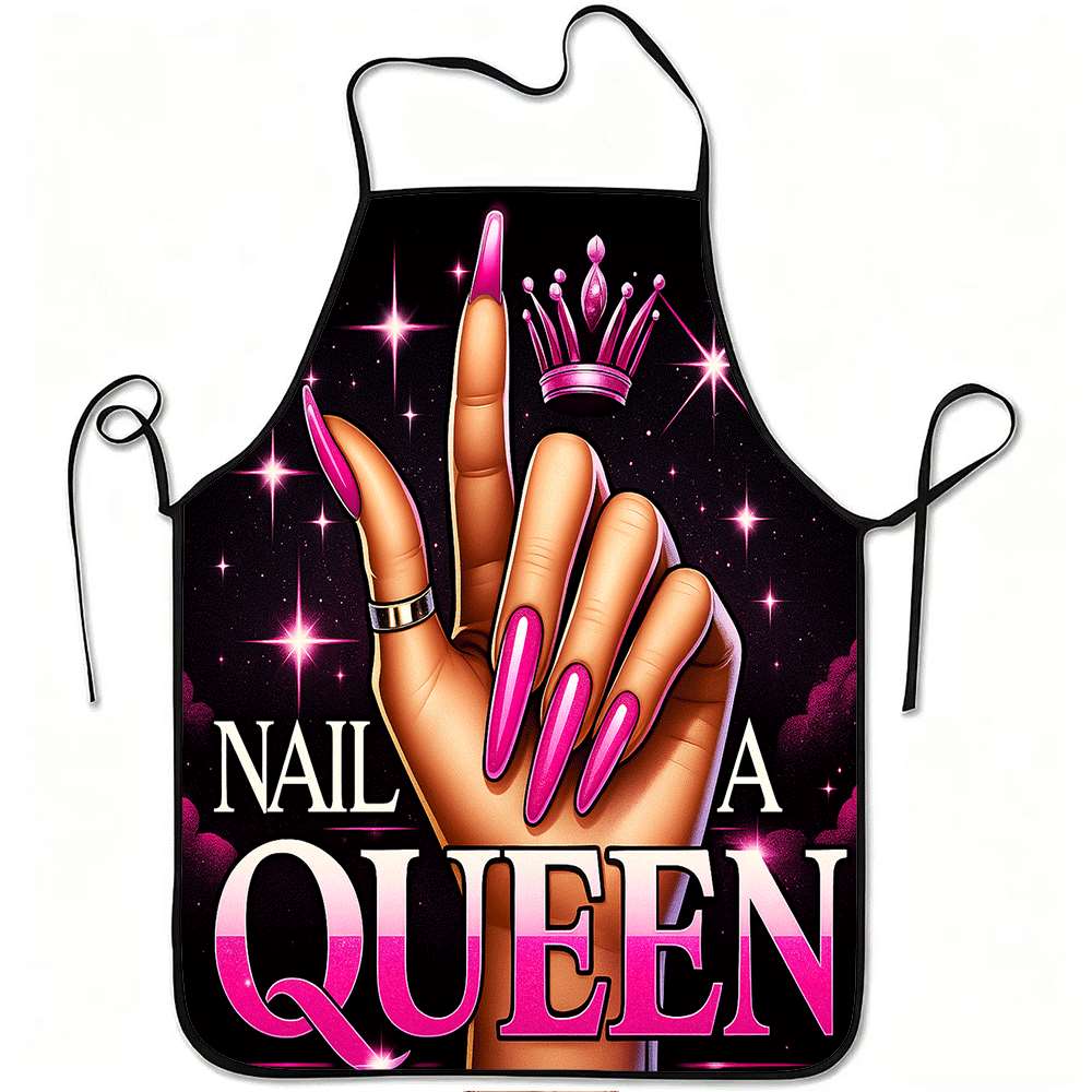 1 Trendy Nail Art-Themed Apron - مراجعة Home Cooking Queen وسعره