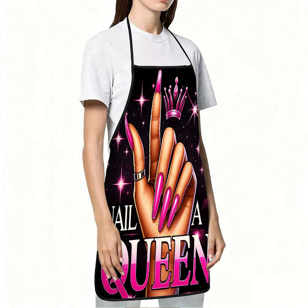1 Trendy Nail Art-Themed Apron - مراجعة Home Cooking Queen وسعره
