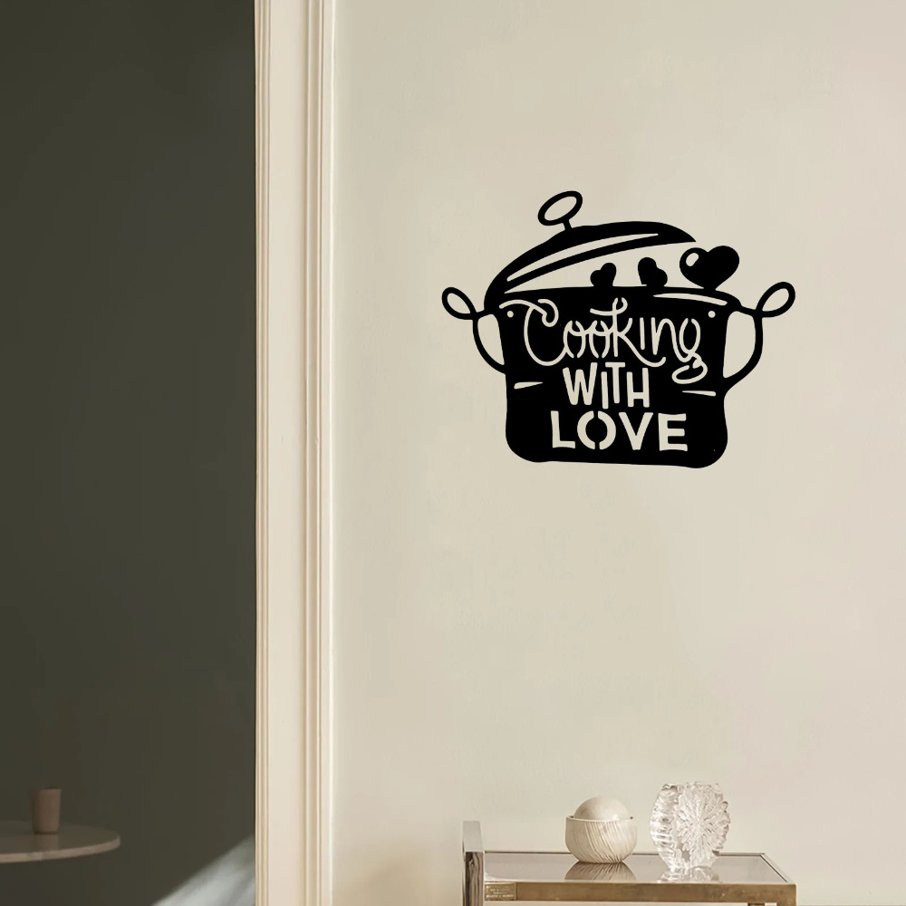 Black Metal Kitchen Pot Sign C - مراجعة Home Cooking Meals وسعره