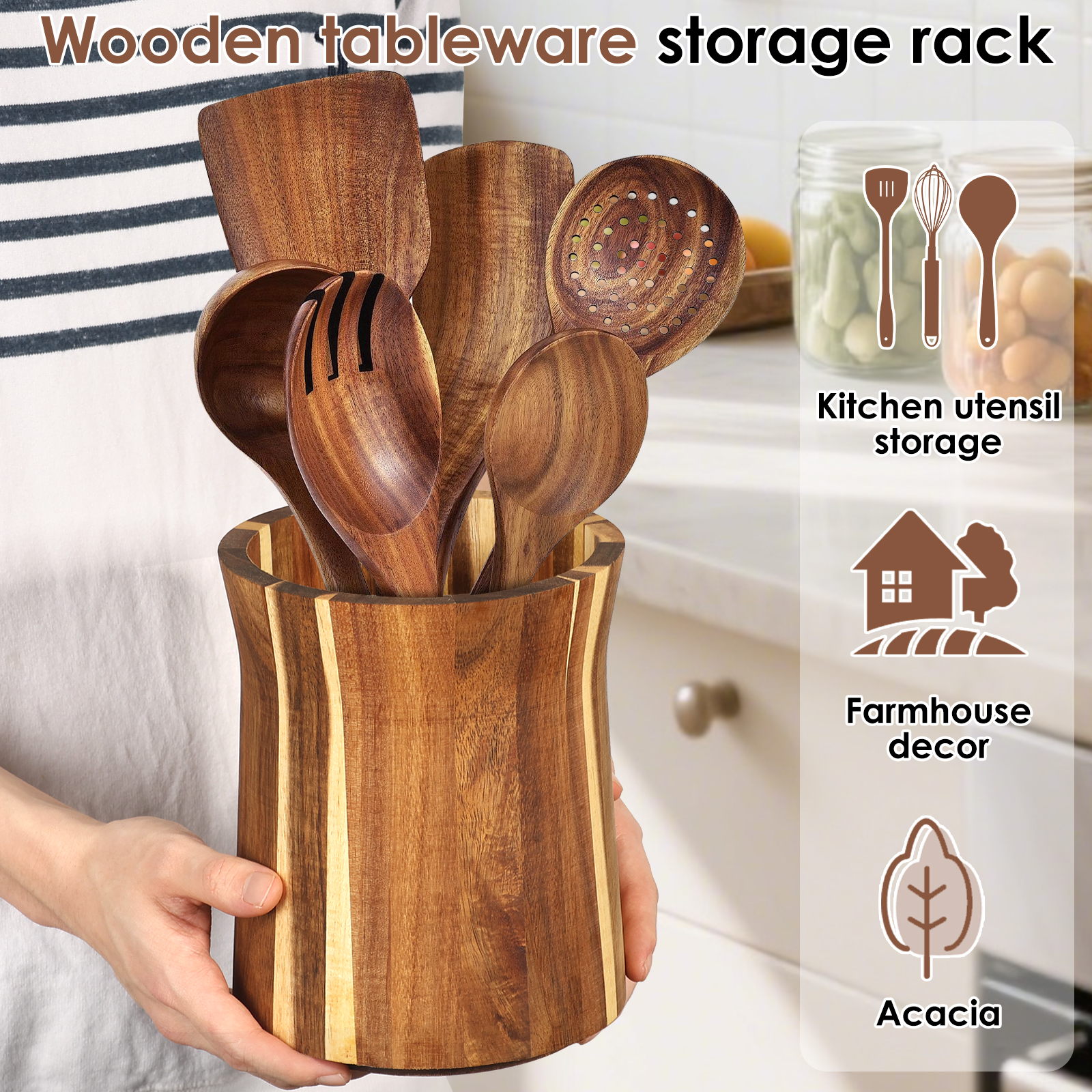 360° Rotating Utensil Holder W - مراجعة Home Cooking Meals وسعره