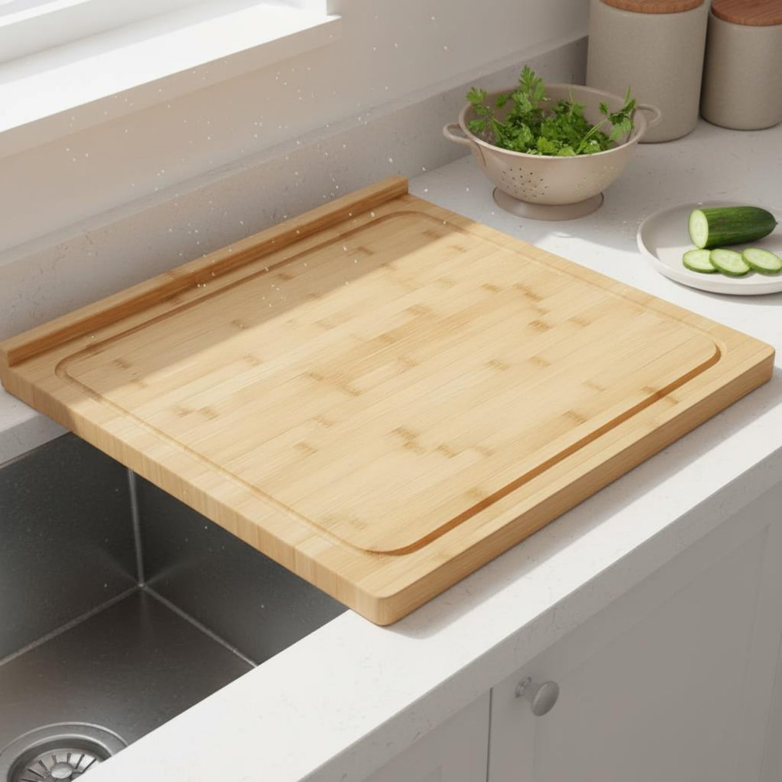 Over the Sink Cutting Board Mu - مراجعة Home Cooking Kitchen وسعره
