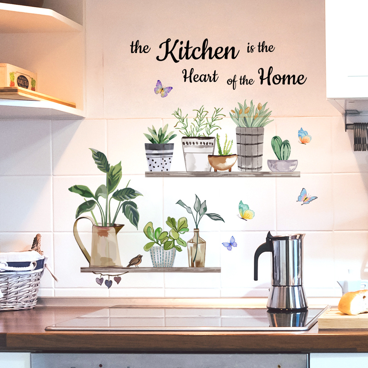 Kitchen Green Plants Cooking A - مراجعة Home Cooking Quotes وسعره