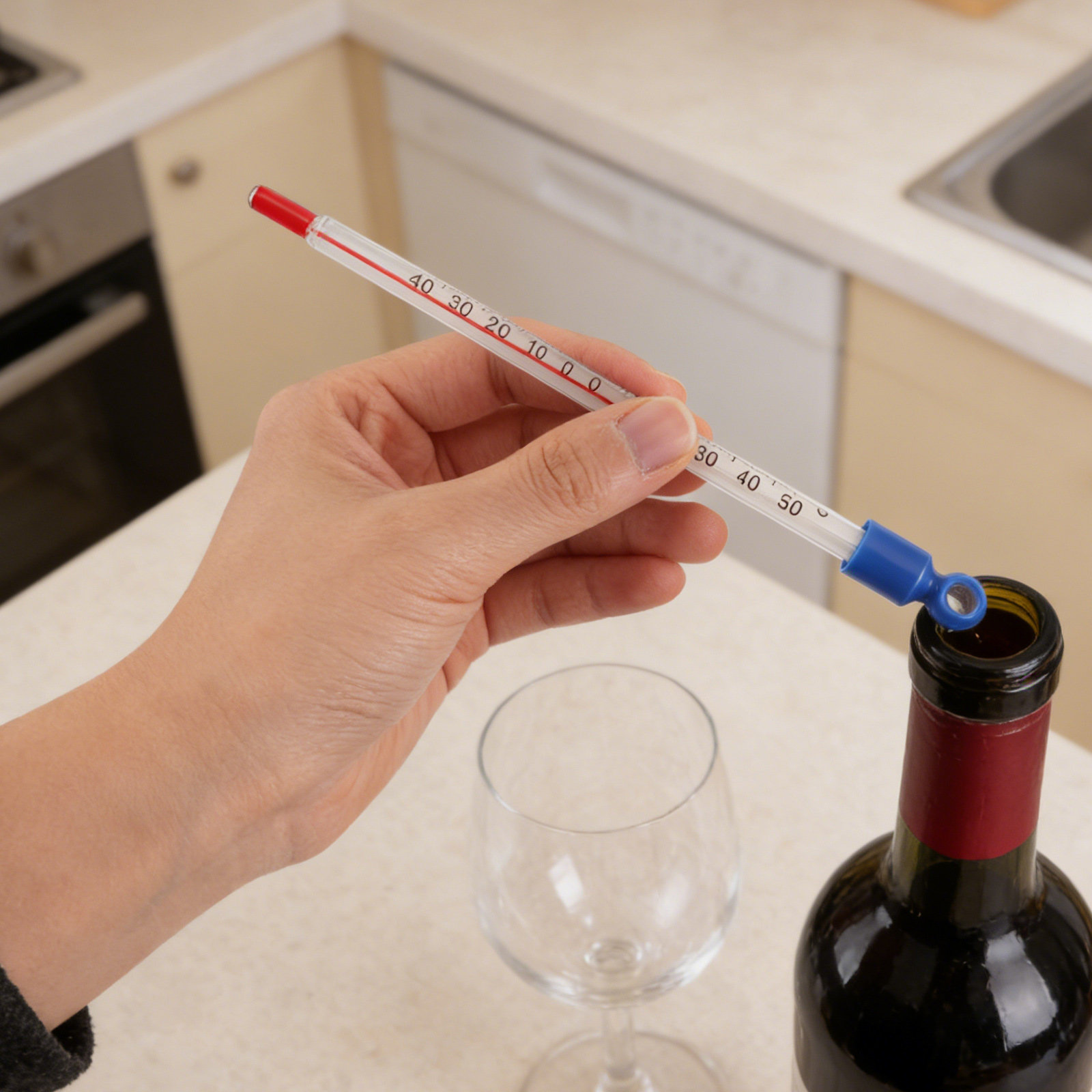 Wine Temperature Indicator Gla - مراجعة Home Cooking Kitchen وسعره