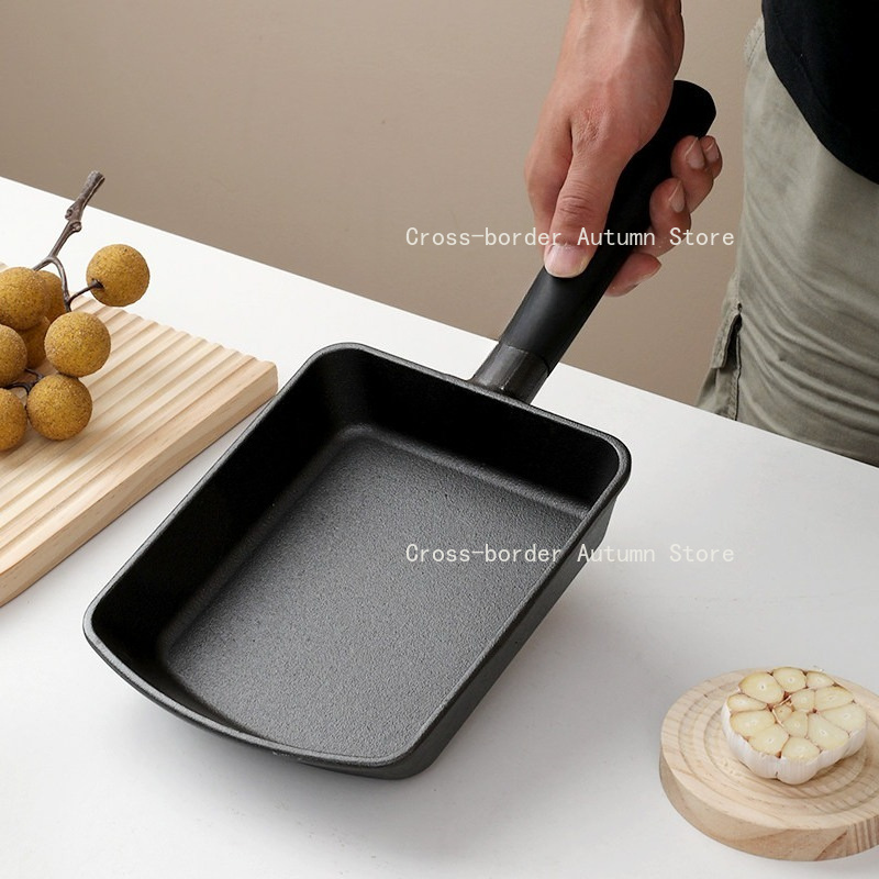 Uncoated Cast Iron Square Fryi - مراجعة Home Cooking Egg Roll وسعره