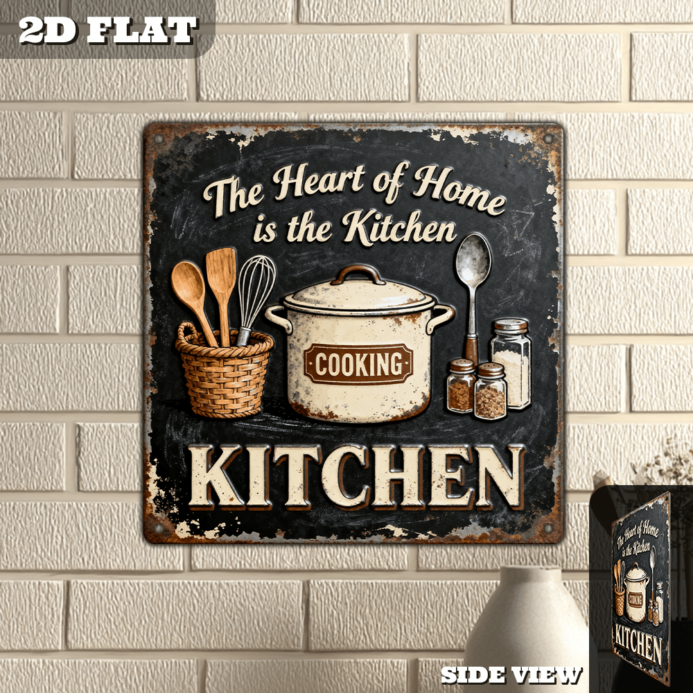 Vintage Metal Kitchen Wall Dec - مراجعة Home Cooking Kitchen وسعره