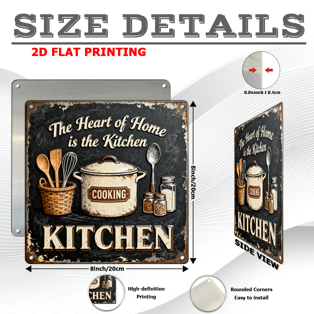 Vintage Metal Kitchen Wall Dec - مراجعة Home Cooking Kitchen وسعره