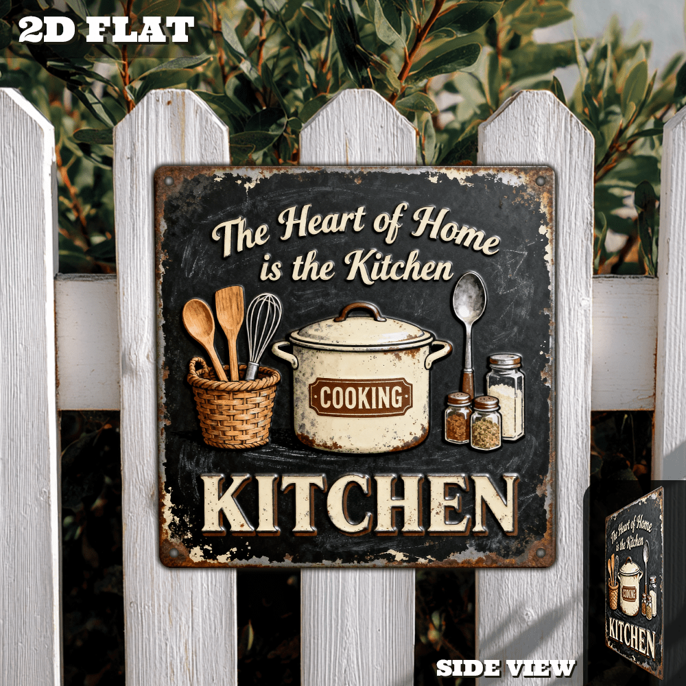Vintage Metal Kitchen Wall Dec - مراجعة Home Cooking Kitchen وسعره