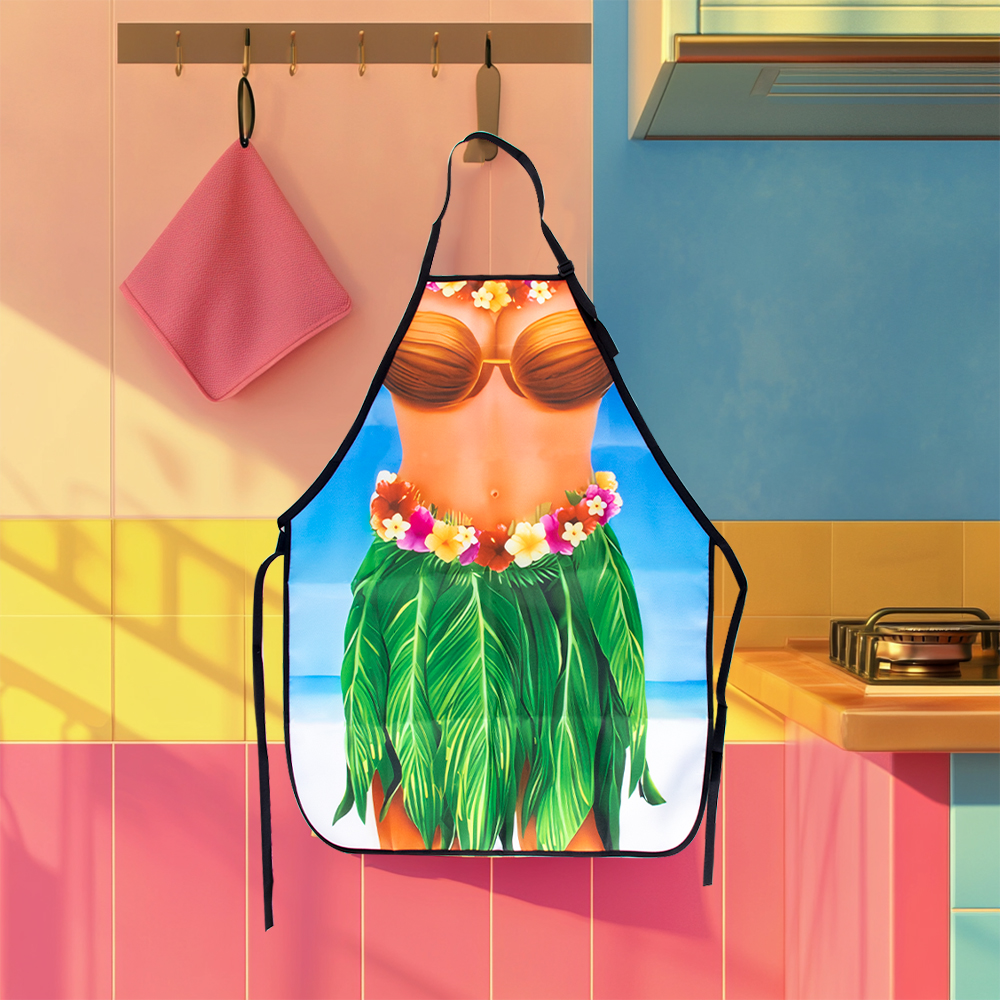 New Summer Party Apron Hawaiia - مراجعة Home Cooking Meals وسعره