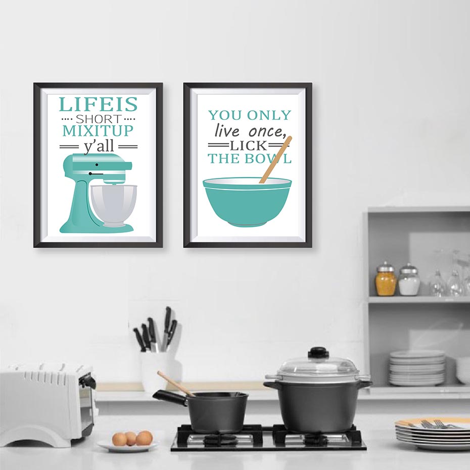Nordic Style Poster Cooking In - مراجعة Home Cooking Quotes وسعره