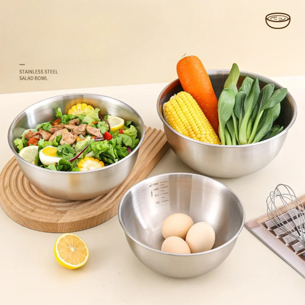 3pcs Stainless Steel Bowl Set  - مراجعة Home Cooking Meals وسعره